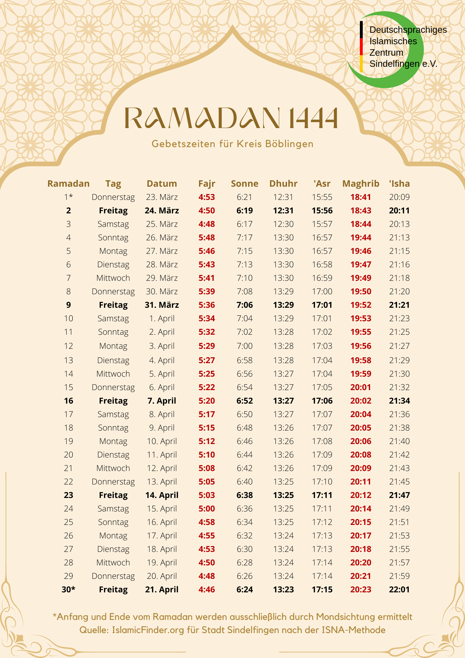 Ramadan Kalender Version 1