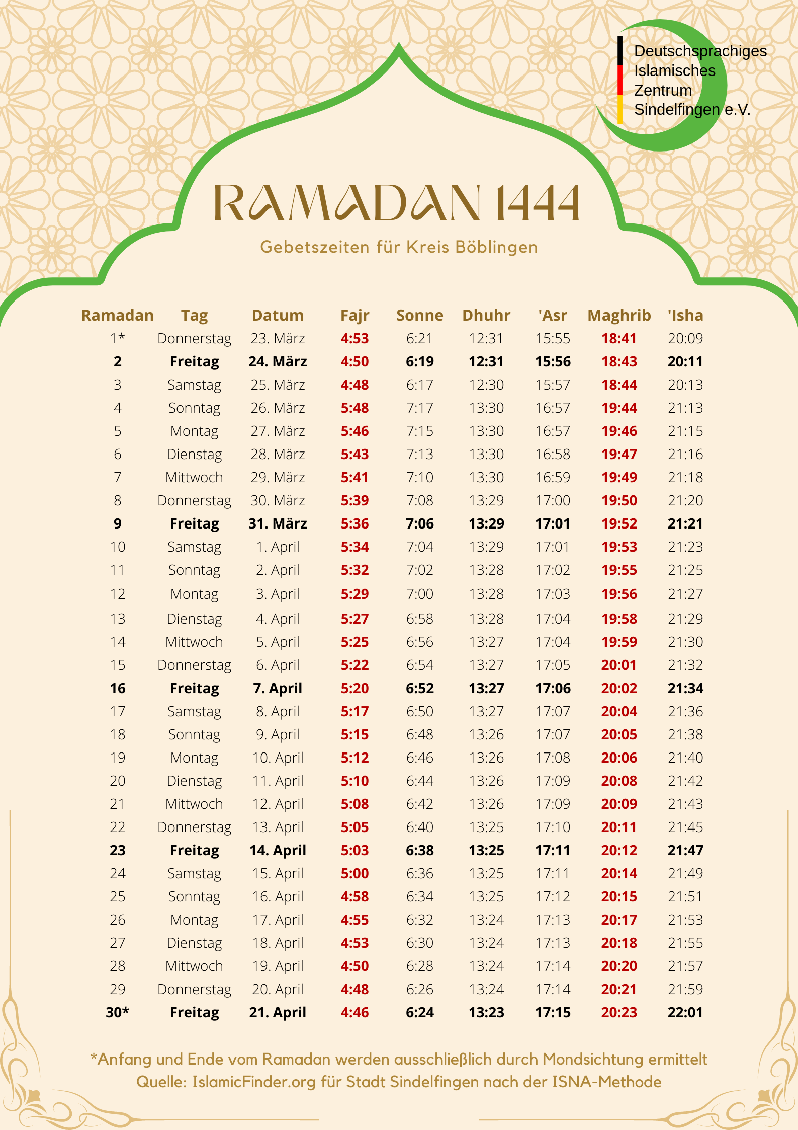 Ramadan Kalender Version 2